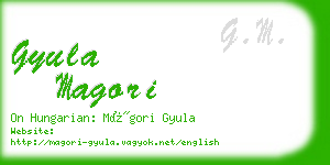 gyula magori business card